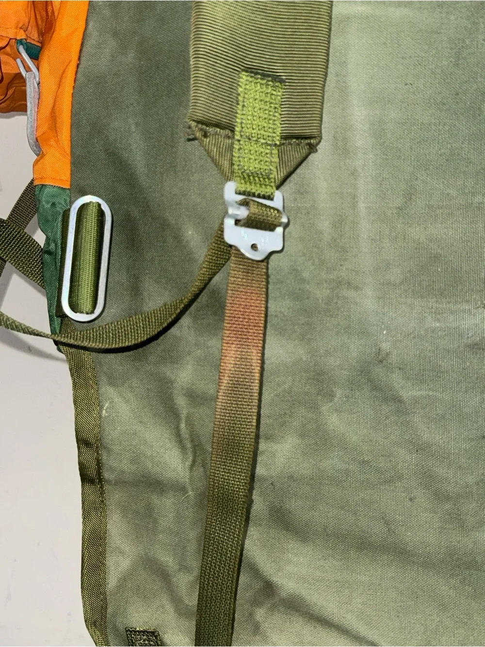 Men’s Orange Outdoor Backpack with Multiple Pocketsin fair condition